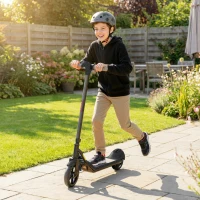 SPORTNOW Electric Scooter for Kids, with LED Display, Green(m-2)
