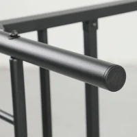 HOMCOM Metalen eenpersoonsbedframe, Eenvoudige Montage, met Geluidsreducerende Rubberen Kits, Zwart(m-9)