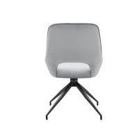 Chaise de salle à manger pivotante 360°, accoudoirs, patins réglables antidérapants, 50x50x87 cm, Gris clair(m-11)