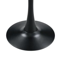 Table d'appoint ronde, style mid-century, pieds antidérapants, usage multifonction, 60x60x72 cm, Noyer(m-7)