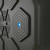 SPORTNOW Macchina da Boxe Musicale a Parete, con Connessione Bluetooth e Luci Blu, 40x40 cm, Nero(m-8)