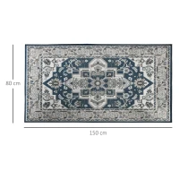 HOMCOM Vintage Area Rugs, Large Carpet for Living Room, Bedroom, Dining Room, 80 x 150 cm, Grey(m-13)
