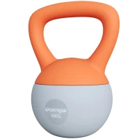 SPORTNOW 6KG Soft Kettlebell with Non-Slip Handle, for Home Gym, Weight Lifting, Strength Training, Orange/Grey(m-11)