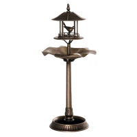 Outsunny Vogelbad Vintage Design, Weerbestendig, 50cm × 50cm × 113cm, Messing(m-11)