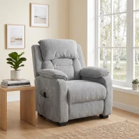 HOMCOM Cadeirão Relax Reclinável Elétrico com Motor Silencioso, 2 Posições de Memória, Apoio para os Pés, Apoio de Cabeça, USB e Bolsos(m-8)
