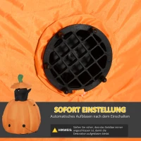 Outsunny pompoengeest met bewegende kat Helloween tuindecoratie opblaasbare LED-verlichting 76 x 64 x 115 cm(m-6)