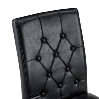 Lot de 4 chaises de salle à manger, style luxe européen, patins antidérapants et silencieux, 42x46x89 cm, Noir+Or(m-5)