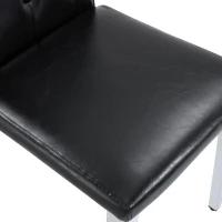 Lot de 4 chaises de salle à manger, style luxe européen, patins antidérapants et silencieux, 42x46x89 cm, Noir+Argent(m-6)