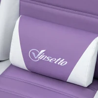 Vinsetto Scaun Gaming cu Urechi de Iepuraș, Suport pentru Picioare, Perne, Reglabil și Reclinabil, Mov(m-9)