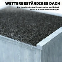Outsunny Tuinkast Hout Weerbestendig Gereedschapsschuur met Dubbele Deur Magnetische Sluiting voor Tuin en Terras 85 x 54 x 170 cm Grijs(m-7)