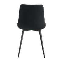 Lot de 4 chaises de salle à manger en similicuir, design moderne, embouts antidérapants, 50x47x83 cm, Noir(m-12)
