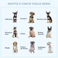 PawHut Kennel per Cani Pieghevole a Doppia Porta con Blocco, 4 Ruote con Freno e Fondo Rimovibile, 94x58x69.5 cm, Grigio(m-7)