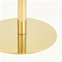 Table d'appoint ronde moderne, stabilité optimale et un gain de place, 59.5x59.5x73.5 cm, Noir+Or(m-8)