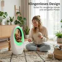 HOMCOM Turmventilator ohne Rotorblätter leiser Ventilator mit 60° Oszillation, LED-Beleuchtung, 3 Geschwindigkeiten, 7,5H-Timer(m-6)