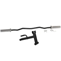SPORTNOW 120cm Curl Bar and Barbell Set, Barbell Bar for 5cm Weight Plates for Loading 200kg Weight Plates, for Home Gym Weight Training(m-1)