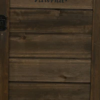 PawHut Conejera de Madera con Ruedas para 1-2 Conejos con Techo Abrible Bandeja Extraíble 108x58x73,5 cm Marrón Oscuro(m-12)