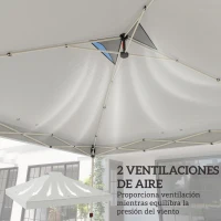 Outsunny Toldo de Pérgola de Recambio 3x3 m Techo de Repuesto para Carpa Plegable de Tela Oxford 210D Protección UV 50+ Blanco(m-5)