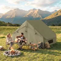 Outsunny Inflatable Tent Waterproof for Camping Blow Up Tent with Pump Carry Bag for 2-4 Person(m-14)