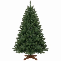 HOMCOM Künstlicher Weihnachtsbaum 180 cm dicht realistisch, 732 schwer entflammbare PE-Zweige, zusammenklappbare Holzbasis, Grün(m-8)
