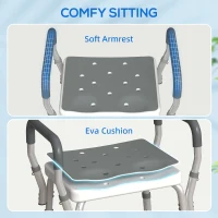 HOMCOM 57-69cm Aluminium Frame Bath Seat(m-5)