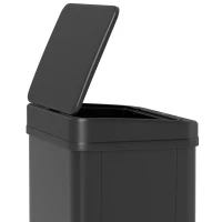 HOMCOM 40L Sensor Bin with Soft-Close Lid, Stainless Steel Automatic Touchless Motion Sensor Kitchen Bin, Black(m-13)