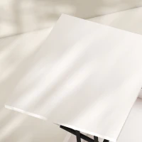 HOMCOM Lift-top salontafel met gesplitst blad, modern design en metalen poten, wit(m-13)