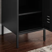 HOMCOM Metalen kast, industriële kledingkast met verstelbare planken voor slaapkamer, garage en kantoor, zwart(m-11)