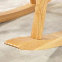 HOMCOM Schommelstoel met Verstelbare Hoofdsteun, Zachte Vulling, 58x114x109 cm, Wit(m-9)