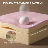 HOMCOM Sofa 2-osobowa materiałowa sofa tapicerowana sofa wypoczynkowa szeroka różowa(m-5)