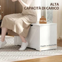 HOMCOM Cassapanca con Cerniera di Sicurezza e Presa a U, Portata 136 kg(m-7)