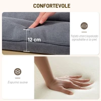 HOMCOM Poltrona a Dondolo Moderna con Braccioli in Legno e Cuscini Spessi in Velluto, 67x83x105 cm, Grigio(m-4)