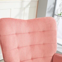 HOMCOM Schommelstoel, relaxstoel, schommelfauteuil, belastbaar tot 120 kg, polyester, 98 x 71 x 101 cm, Roze(m-8)