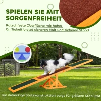 PawHut Hundewippe für Agility Training, rutschfest, bis 50 kg belastbar, 180 x 30 x 30 cm(m-5)