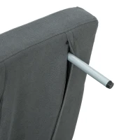 HOMCOM Single Sofa Bed, 3-in-1 Convertible Folding Chair Bed with Adjustable Backrest, Removable Armrests, Dark Grey(m-12)
