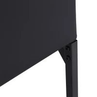HOMCOM Dining Table Set, Folding Drop Leaf Table with Storage and 4 Chairs, Black(m-9)