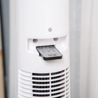 HOMCOM Ventilador de Torre Silencioso 50W con Control Remoto 3 Velocidades 3 Modos Temporizador 12H Oscilación 40° Blanco(m-9)