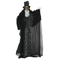 Outsunny Halloweendecoratie spookbruidegom met speciale effecten en geluidsfunctie 110 cm x 18 cm x 183 cm(m-11)