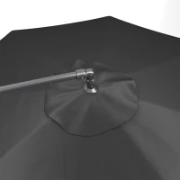 Outsunny 3 m Overhanging Cantilever Parasol, with Cross Base - Black(m-12)