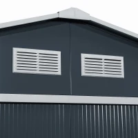 Outsunny tuinhuisje metaal houtskool grijs 277 x 195 x 192 cm(m-11)