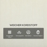 HOMCOM Moderne 3-zitsbank, zachte bank met rugkussens, gestoffeerde bank voor woonkamer, slaapkamer, homeoffice, Crèmewit(m-6)