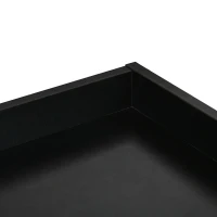 HOMCOM Set 2 Comodini Sospesi in Truciolato Nero per Camera da Letto e Soggiorno, 40x30x19.5 cm, Nero(m-9)