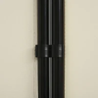 HOMCOM Paravent 3 panneaux dim. 2,53L x 0,5l x 1,82H m Store latéral Brise-Vue paravent sur Pied séparateur métal Polyester(m-9)