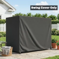 Outsunny 3-Seat Outdoor Garden Swing Chair Protective Cover Water UV Resistant, 240L x 133Wcm, Dark Grey(m-14)