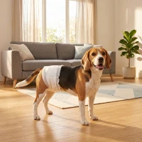 PawHut Dog Diapers Super Absorbent Leak-Proof Dog Nappies for Male Dogs Size L 62-80 cm Waist(m-2)