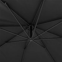 Outsunny 3 m Overhanging Cantilever Parasol, with Cross Base - Black(m-11)