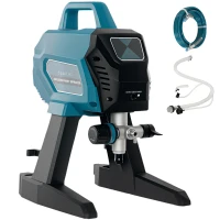 HOMCOM Airless Paint Sprayer, Thinning-Free Electric Paint Spray Gun for Walls, Fences & DIY Projects, 200 Bar High Pressure, 1.5L/min Flow Rate, 7.5m Hose, Indoor & Outdoor Use, Blue(m-1)