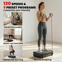 SPORTNOW Vibration Plate Exercise Machine with 120 Speed Levels, 5 Programs, Quiet Vibrating Plate with Resistance Bands(m-5)