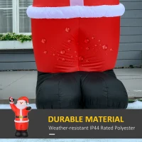 HOMCOM Inflatable Christmas Santa Claus Air Blown Decoration Yard(m-5)