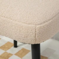 HOMCOM voetenbank in kasjmierlook, beige(m-8)