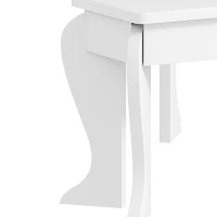 HOMCOM Kids Dressing Table Set, with Mirror and Drawer - White(m-12)